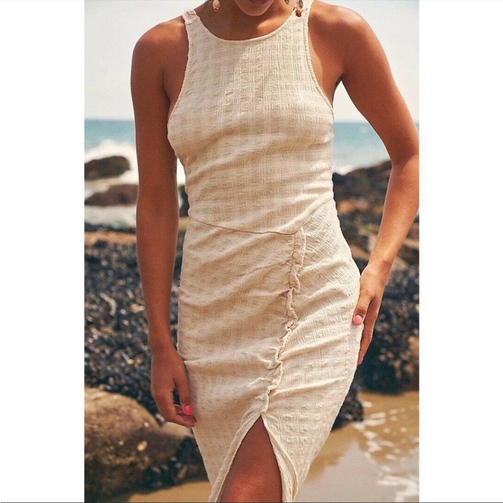 Free People Kokomo Ruched  Midi Dress